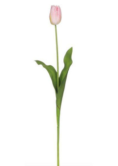 Silk Tulip Stem In Pastel Pink - 25" Tall (Bundle Of 2)