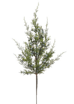 Faux Juniper Spray With Berries In Green - 18" Tall (Bundle Of 2)