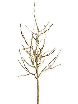 Faux Holiday Branch In Gold - 44" Tall