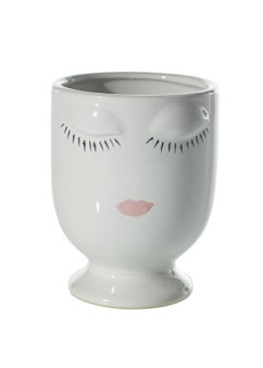 Ceramic Celfie Face Vase - 5.25"