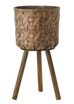 Woven Basket Plant Stand