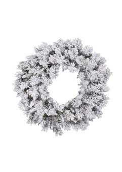 30" Flocked Snow Ridge Wreath