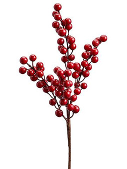 Red Artificial Berries Christmas Pick - 14" (Bundle Of 3)