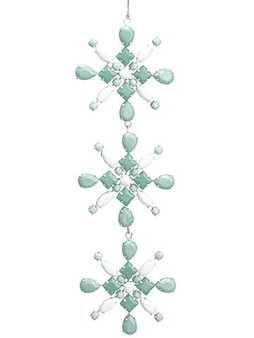 10" Bead Snowflake Drop Ornament Jade Mint (Bundle Of 12) XN2019-JA/MN