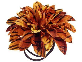 4" Tiger Print Dahlia NapkinÃ¢ RingÃ¢ Orange Brown 24 Pieces Fnr290-Or/Br