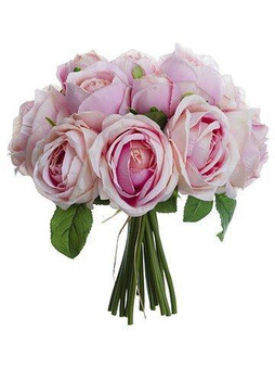 10" Rose Bouquet  Pink 6 Pieces FBQ732-PK