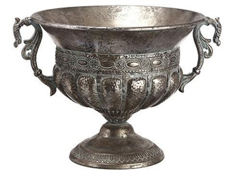 11.75"H X 16.5"D Metal Urn Antique Gray 4 Pieces ACT687-GY/AT