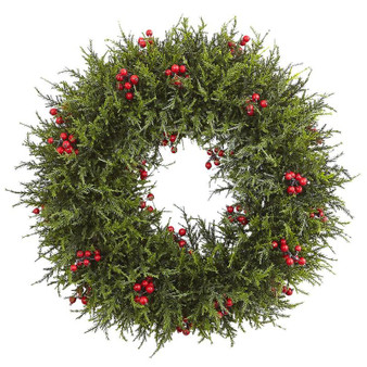 20" Cedar Berry Wreath (4891)