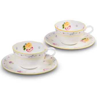 8 Ounces Yellow Cup And Saucer Set of 2 (4620-P59387)