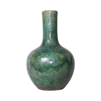 Speckled Green Globular Vase (1616)