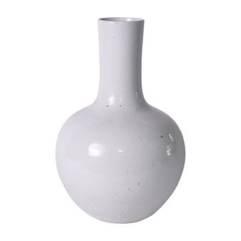 Busan White Globular Vase Large (1527L)