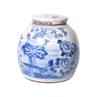 Vintage Ming Jar Lily Pad Motif - Large (1217C-L)