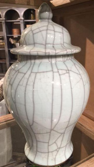 Celadon Crackle Temple Jar - S (1834S)