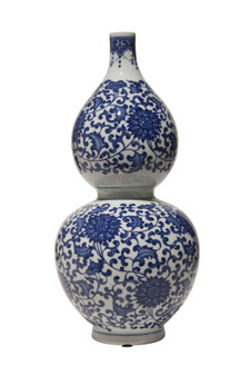 Blue & White Gord Porcelain Vase (Bundle Of 2) (D0269)