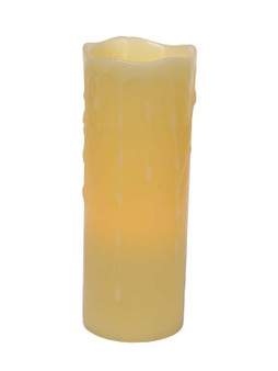 Led Wax Dripping Pillar Candle - (Bundle Of 6) (38602)
