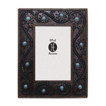 Scrolled Lacing With Turquoise Stones Frame - Pack of 2 (WD1001)