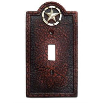 Tooled Resin Star Switchplate - Single Switch - Pack of 4 (WD8000-SS-OC)