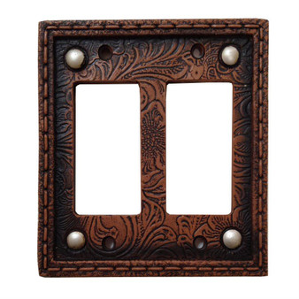 Tooled Resin Switchplate - Double Rocker - Pack of 4 (WD8004-DR-OC)