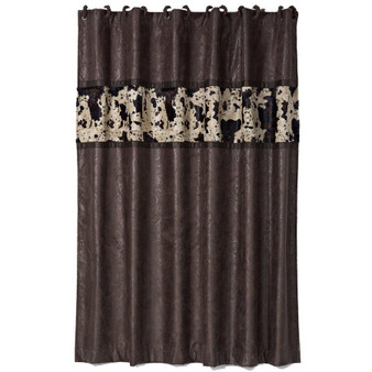 Caldwell Shower Curtain - Brown/Ivory (WS4002SC)