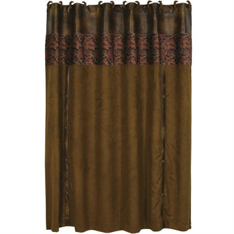 Austin Shower Curtain - Spice Red/Brown (WS4068SC)