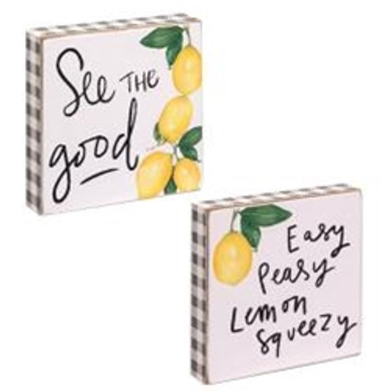 Easy Peasy Square Block 2 Asstd. (Pack Of 2) G35358 By CWI Gifts