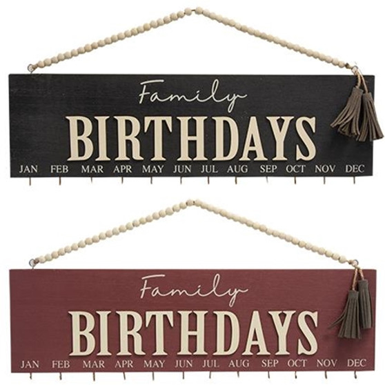 Family Birthdays Calendar - 2 Assorted (Pack Of 2)