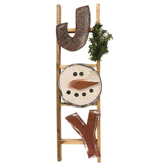 Distressed Snowman Joy Ladder