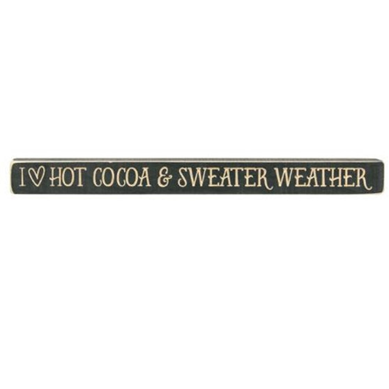 Cocoa & Sweater Weather Engraved Block Knight'S Green 18"