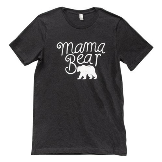 Mama Bear T-Shirt Black Heather Small