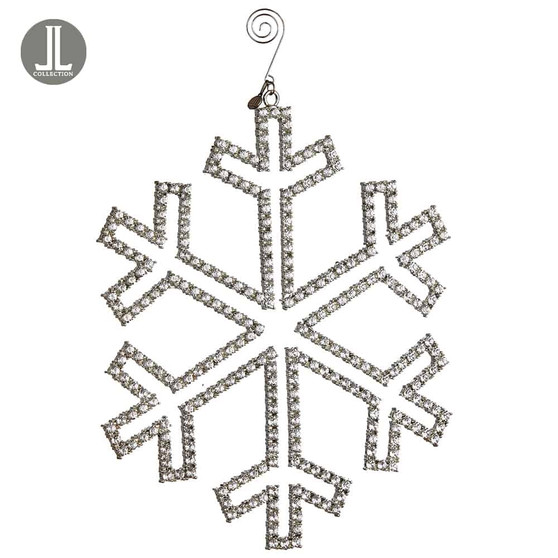 10" Rhinestone Snowflake Ornament Silver Clear (Pack Of 4) XN8110-SI/CW