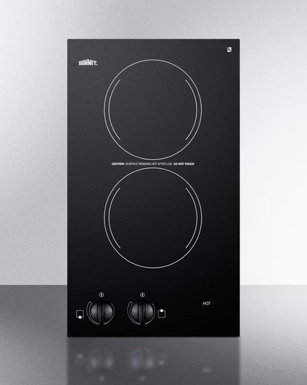 (CR2220) 220V Two-Burner Cooktop In Black Ceramic Glass