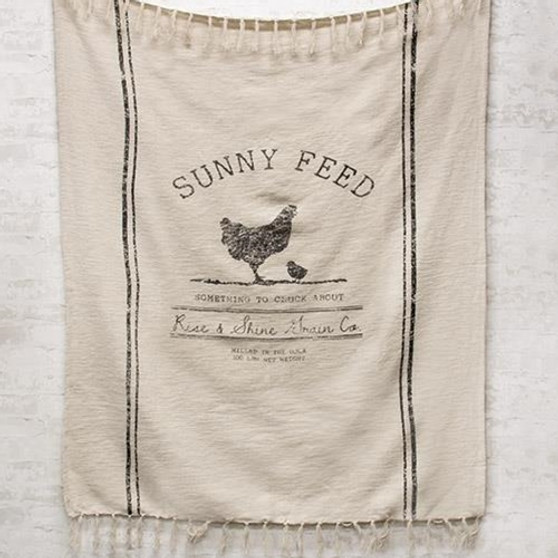Sunny Feed Farmhouse Throw G28080 By CWI Gifts
