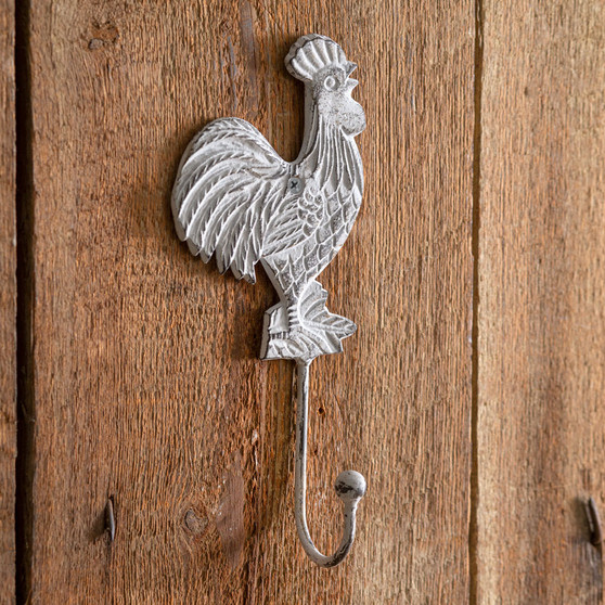Cast Iron Rooster Wall Hook (Box Of 2)