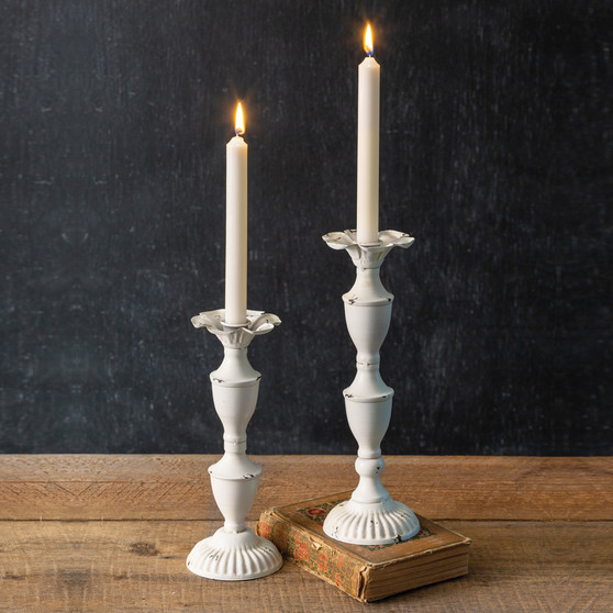 (Set Of 2) Delilah Metal Candlesticks