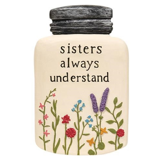 Sisters Always Understand Resin Mason Jar
