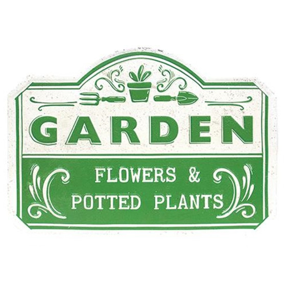 Garden Flowers & Potted Plants Metal Sign