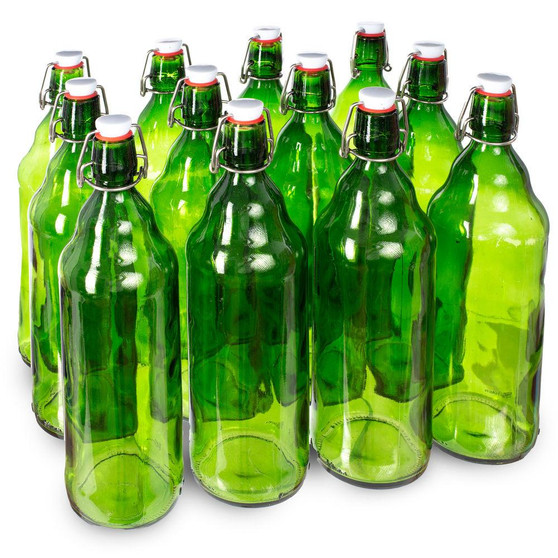 Green Grolsch Bottle, 33 Oz, 12-Pack KBOT-115