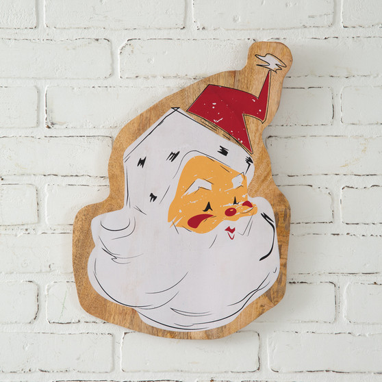 Vintage-Inspired Santa Wall Sign