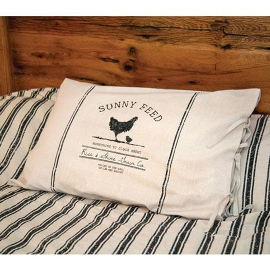 CWI Sunny Feed Farmhouse Stripe King Pillow Sham "G54032"