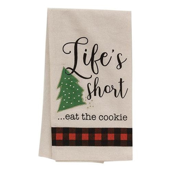 CWI Life'S Short...Eat The Cookie Dish Towel "G54050"