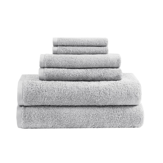 Loft 100% Cotton Solid 6 Piece Antimicrobial Towel Set - LCN73-0059