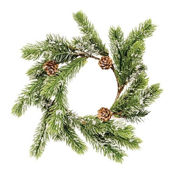 Icy Pine Wreath With Pinecones F17958