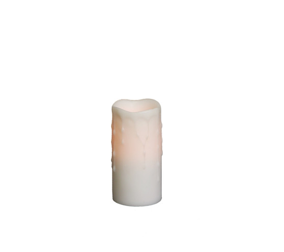 Led Wax Dripping Pillar Candle (Set Of 4) 3"Dx6"H Wax/Plastic - 2 C Batteries Not Incld. 45375DS