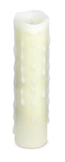 Led Wax Dripping Pillar Candle (Set Of 4 ) 1.75"Dx8"H Wax/Plastic - 2 Aa Batteries Not Incld. 46860DS