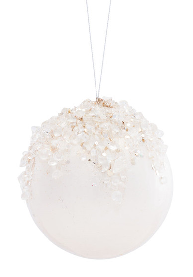 Beaded Ball Ornament 4"D (Set Of 6) Foam/Acrylic 81065DS