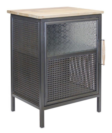 Cabinet 19"L X 14.5"W X 25.5"H Metal/Wood/Glass 82075DS