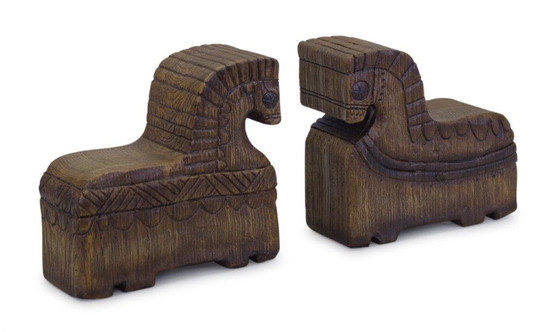 Horse Bookend (Set Of 2) 7"L X 6.75"H Resin 82718DS