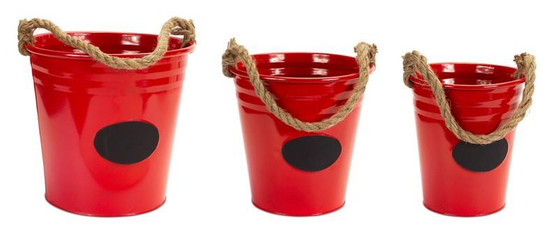Buckets With Chalkboard (Set Of 3) - (Pack Of 2) 58346