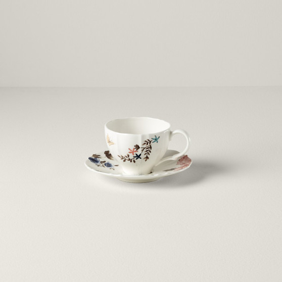 Sprig & Vine Dinnerware Cup/Saucer Set White (890727)
