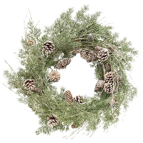 Birch Tipped Cedar Wreath 24" FXBR7232